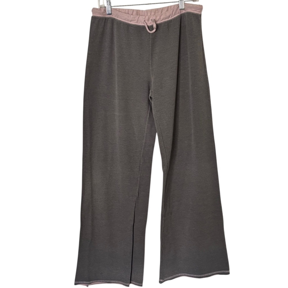 Bija Flare Sweatpants in Gray & Pale Pink - XL